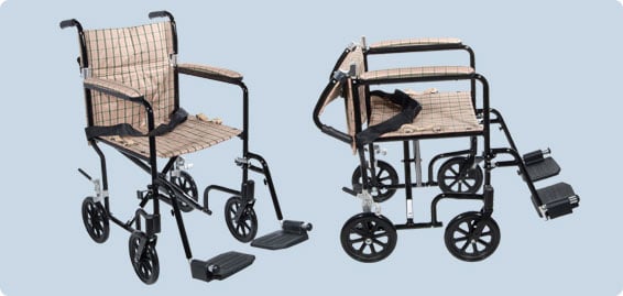 designer flyweight aluminium transport wheelchair