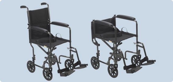 steel transport wheelchair